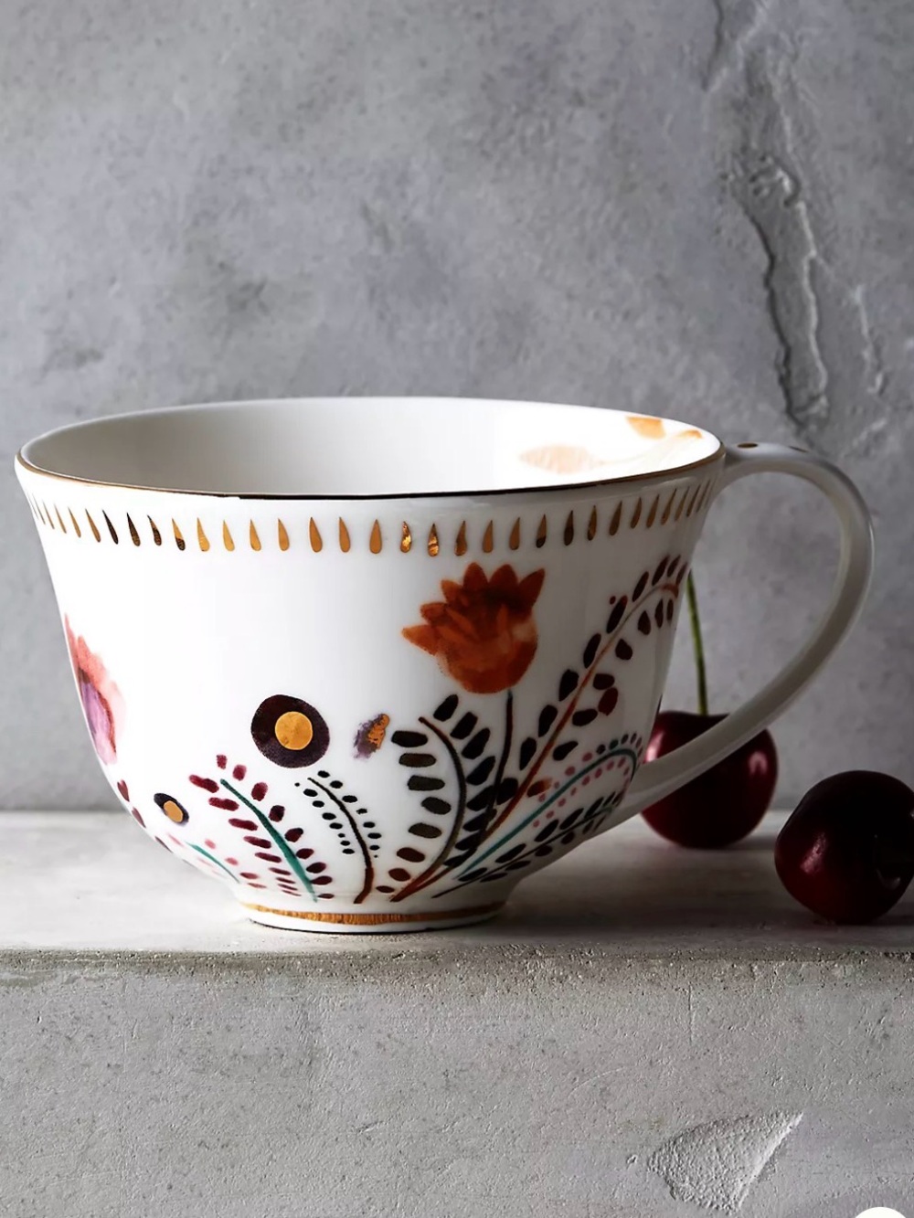 Anthropologie NWT Harvest Foliage Mug